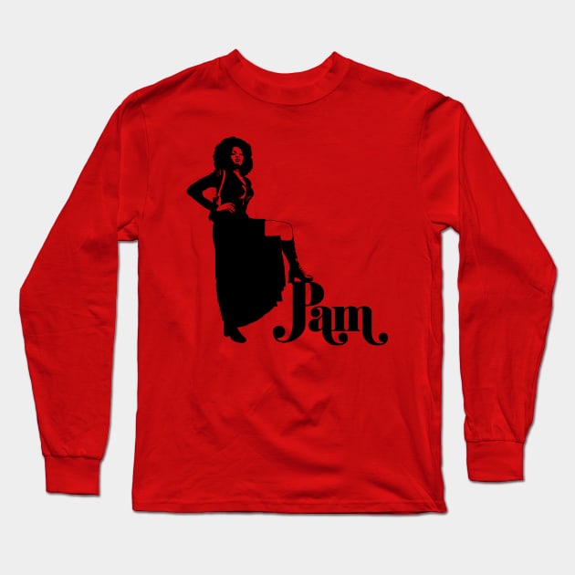 PAM GRIER Long Sleeve T-Shirt by mosgraphix